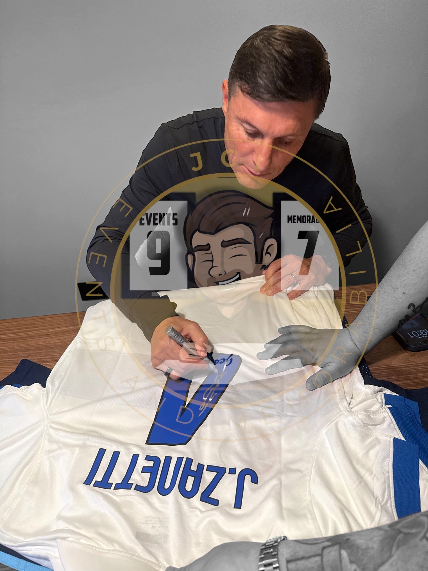 Javier Zanetti Hand Signed Inter Milan Away Shirt