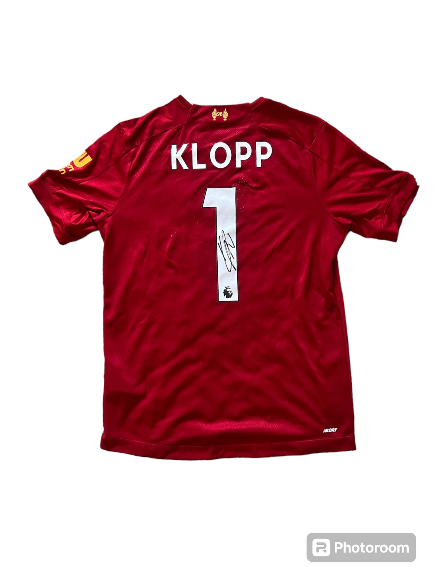 Jurgen Klopp hand  signed 19/20 Home shirt