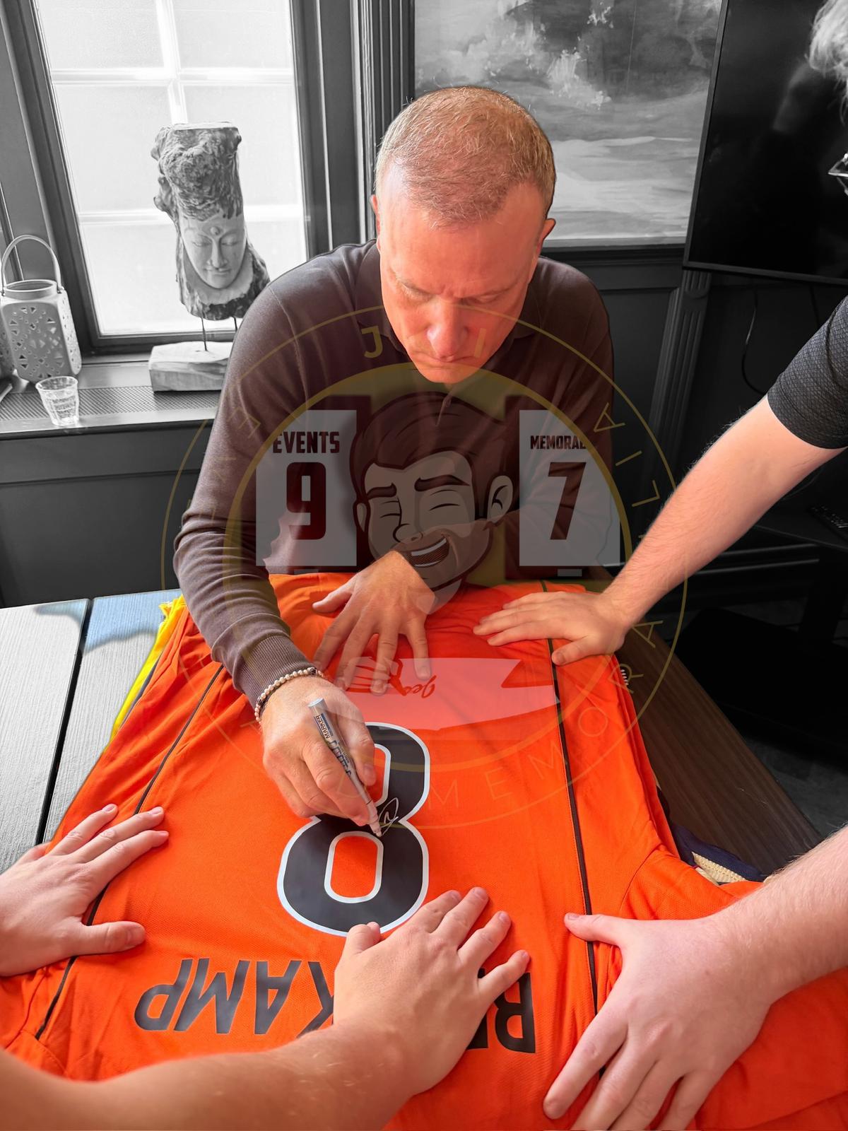 Dennis Bergkamp Hand Signed 1998 Netherlands Home Shirt