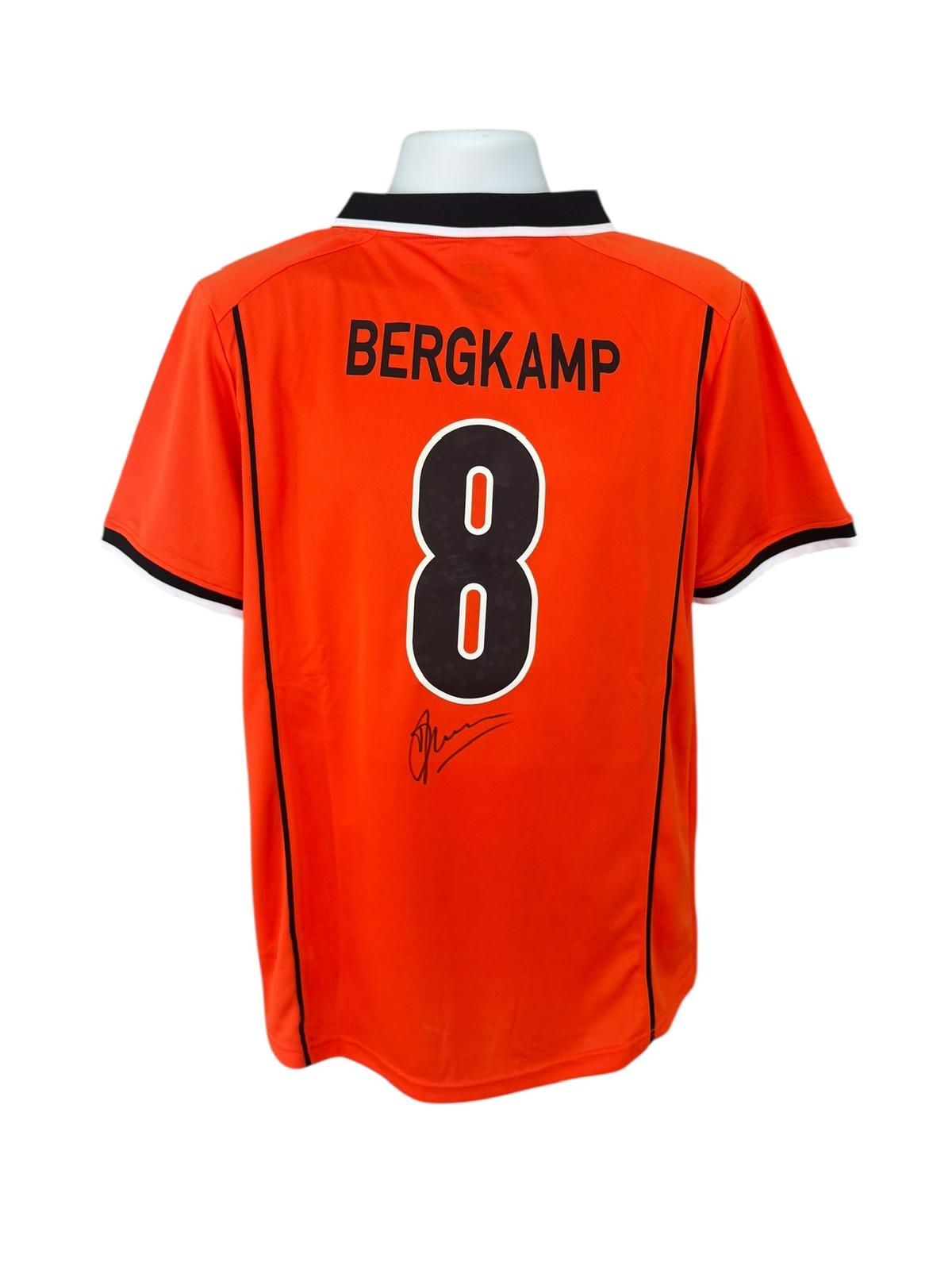 Dennis Bergkamp Hand Signed 1998 Netherlands Home Shirt
