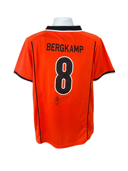 Dennis Bergkamp Hand Signed 1998 Netherlands Home Shirt