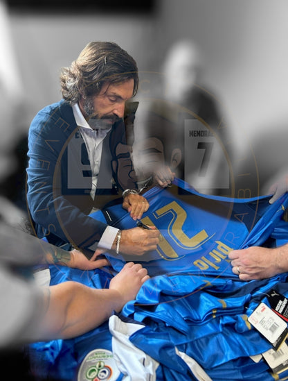 Andrea Pirlo hand signed Italy 2006 shirt