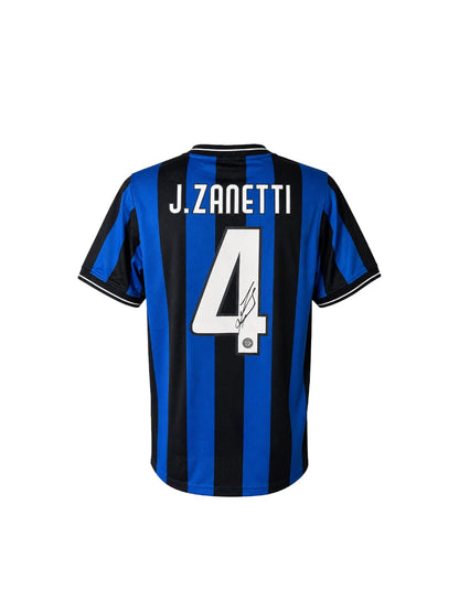 Javier Zanetti Hand Signed Inter Milan Home Shirt