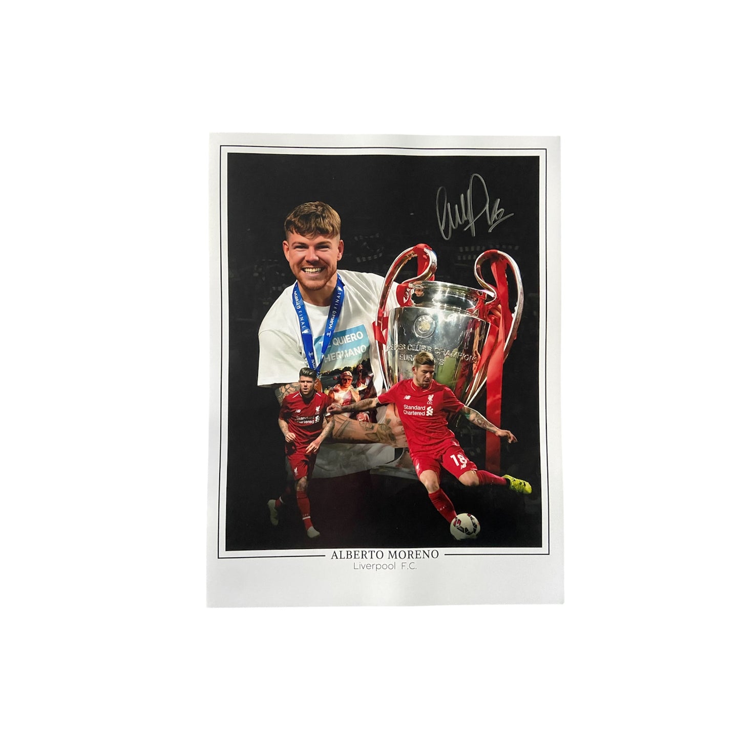 Alberto Moreno hand signed 16x12 image