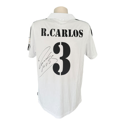 Roberto Carlos hand signed Real Madrid shirt