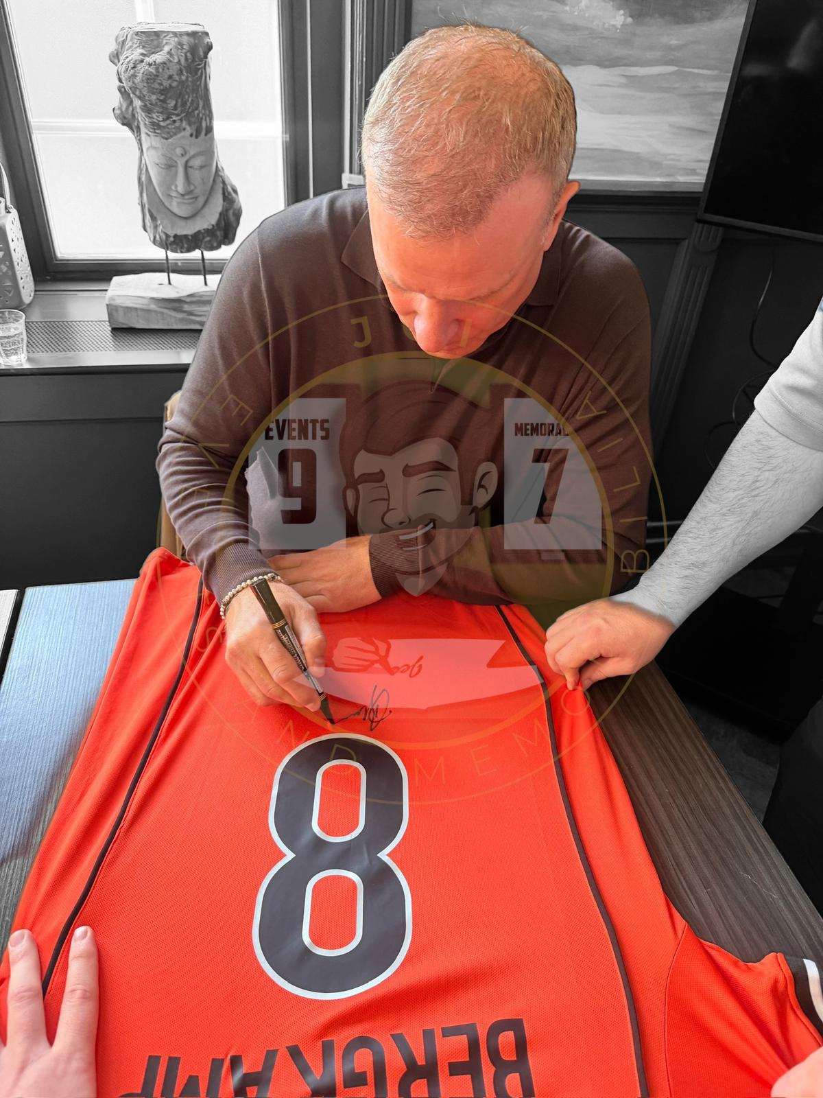 Dennis Bergkamp Hand Signed 1998 Netherlands Home Shirt