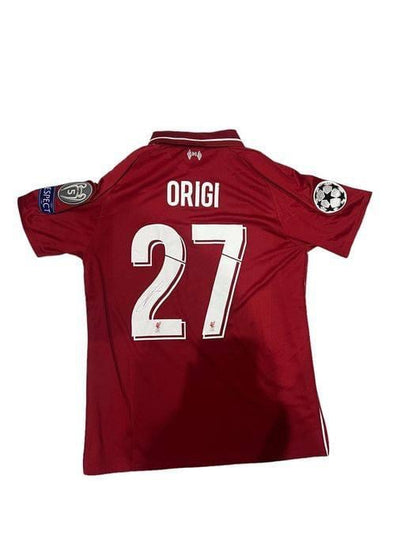 Divock Origi hand  signed 18/19 Home shirt