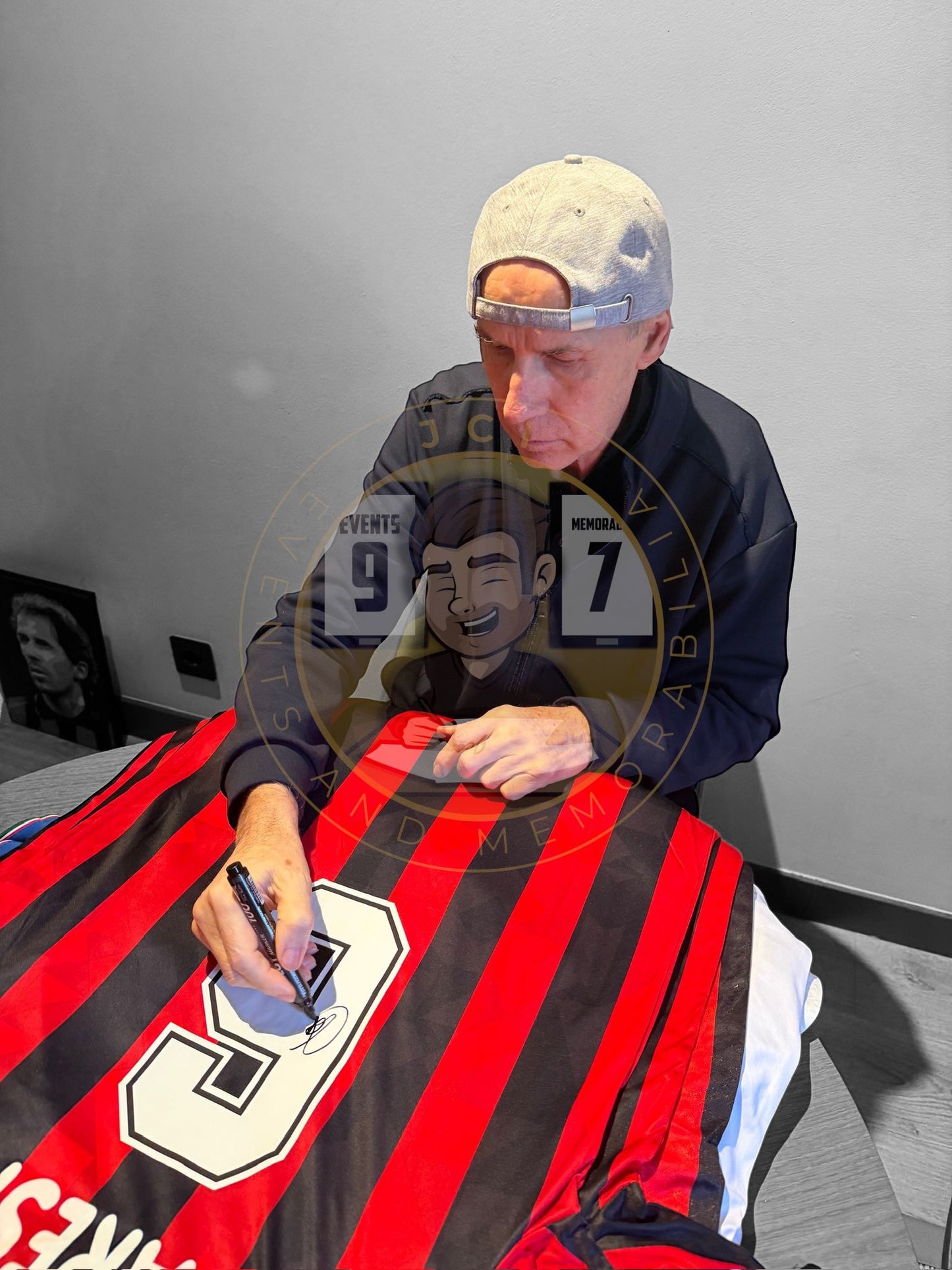 Franco Baresi hand signed AC Milan shirt