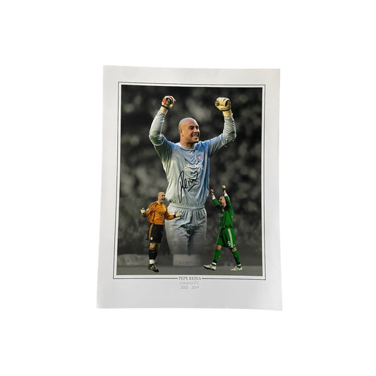 Pepe Reina hand signed 16x12 image