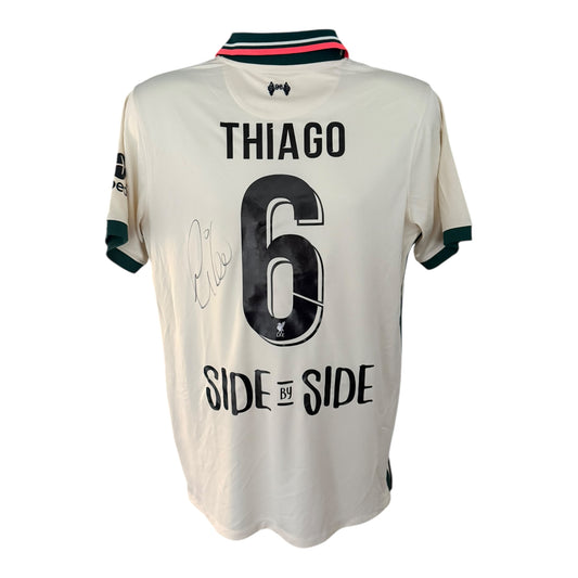 Thiago Alcantara hand signed Liverpool 21/22 away Shirt