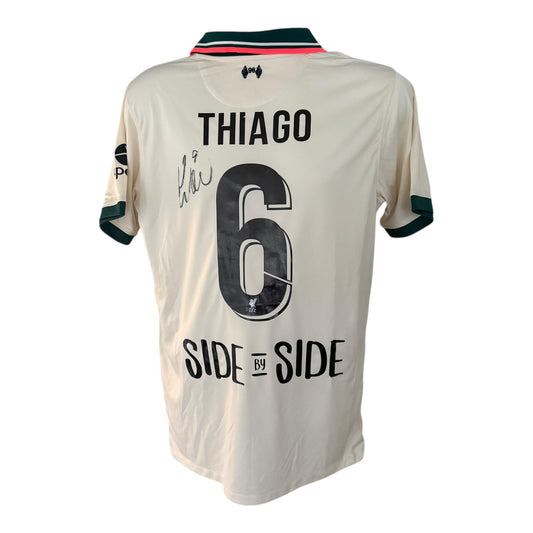 Thiago Alcantara hand signed Liverpool 21/22 away Shirt