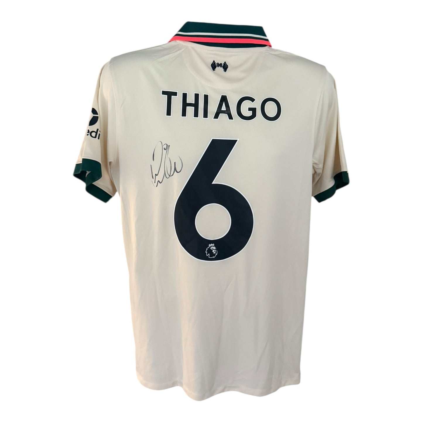 Thiago Alcantara hand signed Liverpool 21/22 away Shirt