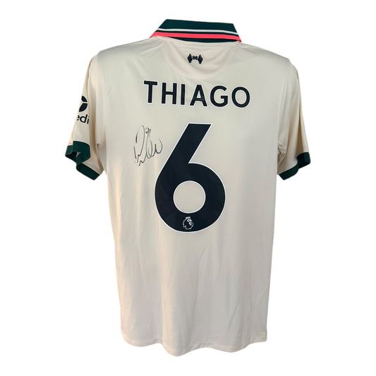 Thiago Alcantara hand signed Liverpool 21/22 away Shirt
