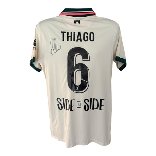 Thiago Alcantara hand signed Liverpool 21/22 away Shirt