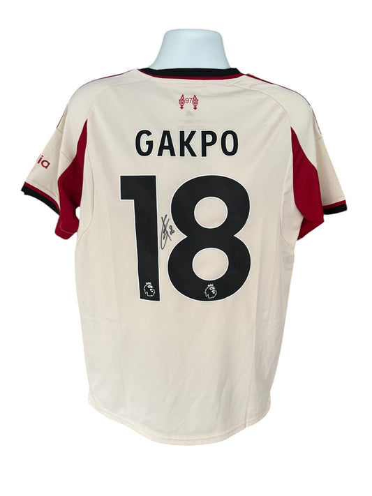 Coady Gakpo hand signed 25/26 Away shirt