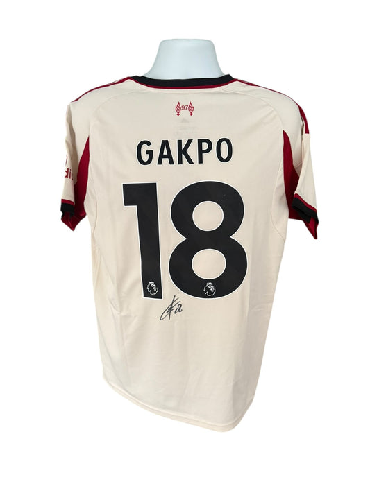 Coady Gakpo hand signed 25/26 Away shirt