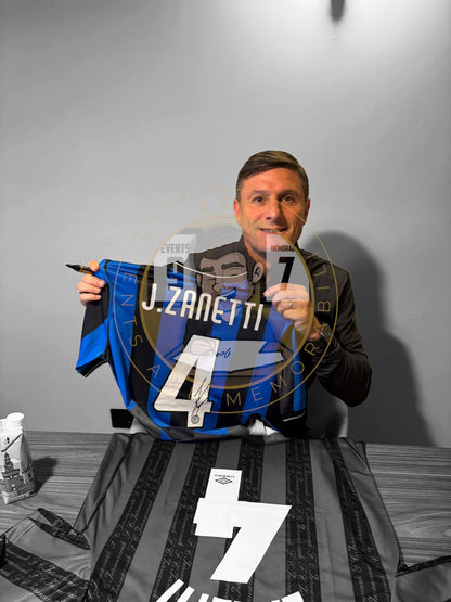 Javier Zanetti Hand Signed Inter Milan Home Shirt