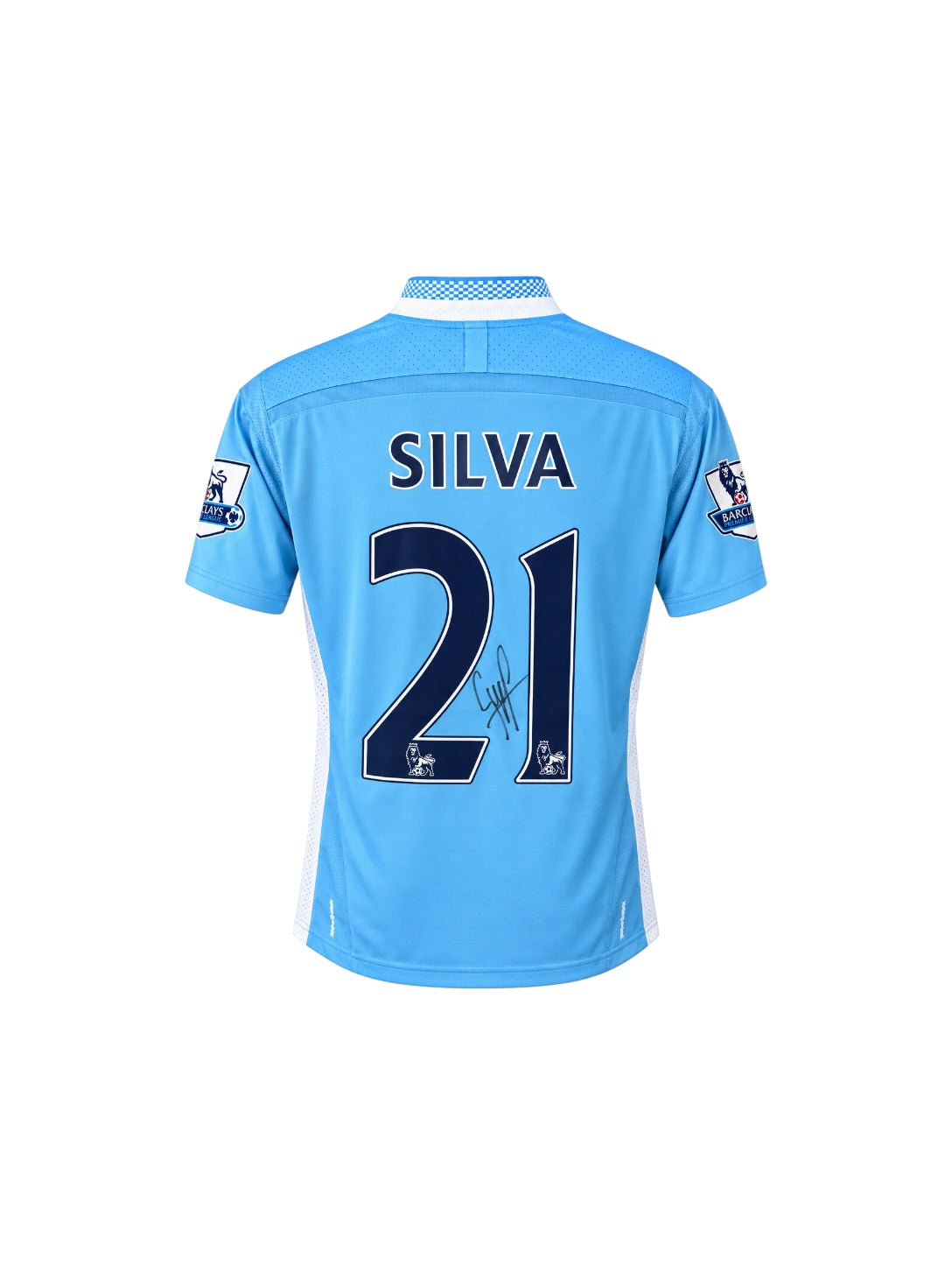 David Silva Hand Signed Manchester City Shirt