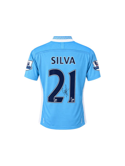 David Silva Hand Signed Manchester City Shirt