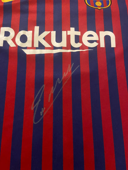 Andrés Iniesta hand signed shirt