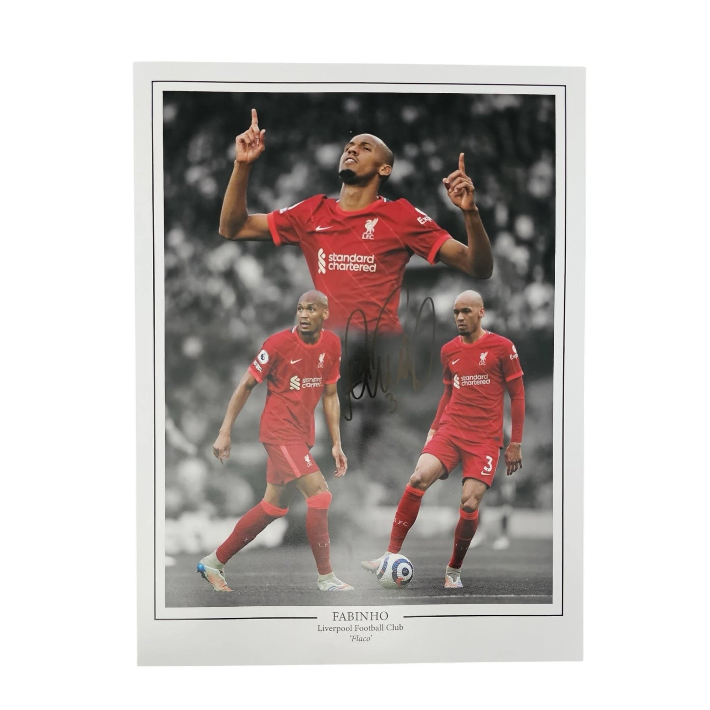 Fabinho hand signed 16x12 image