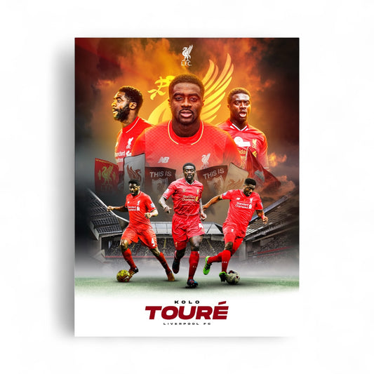 Pre Order  - Kolo Toure hand signed 16x12 image