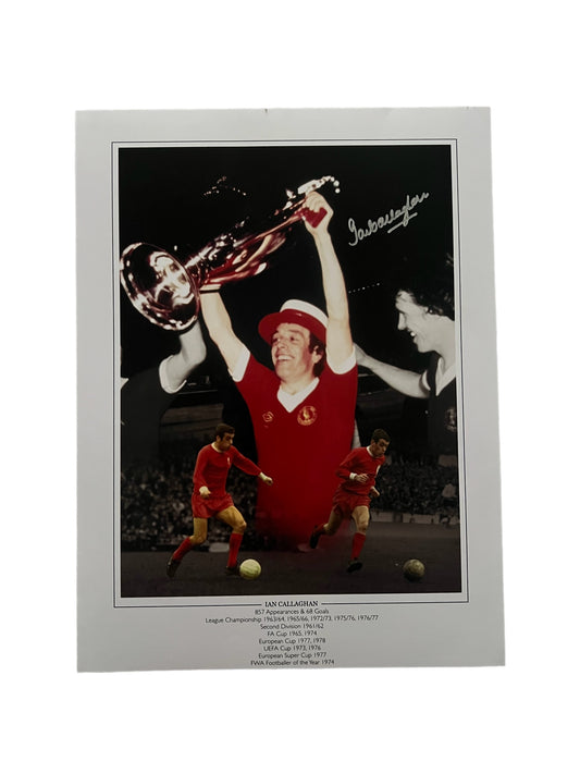 Ian Callaghan signed 16x12 image - Silver pen
