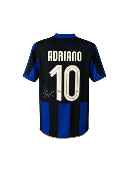 Adriano Leite Ribeiro hand signed Inter Milan Shirt