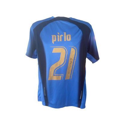 Andrea Pirlo hand signed Italy 2006 shirt