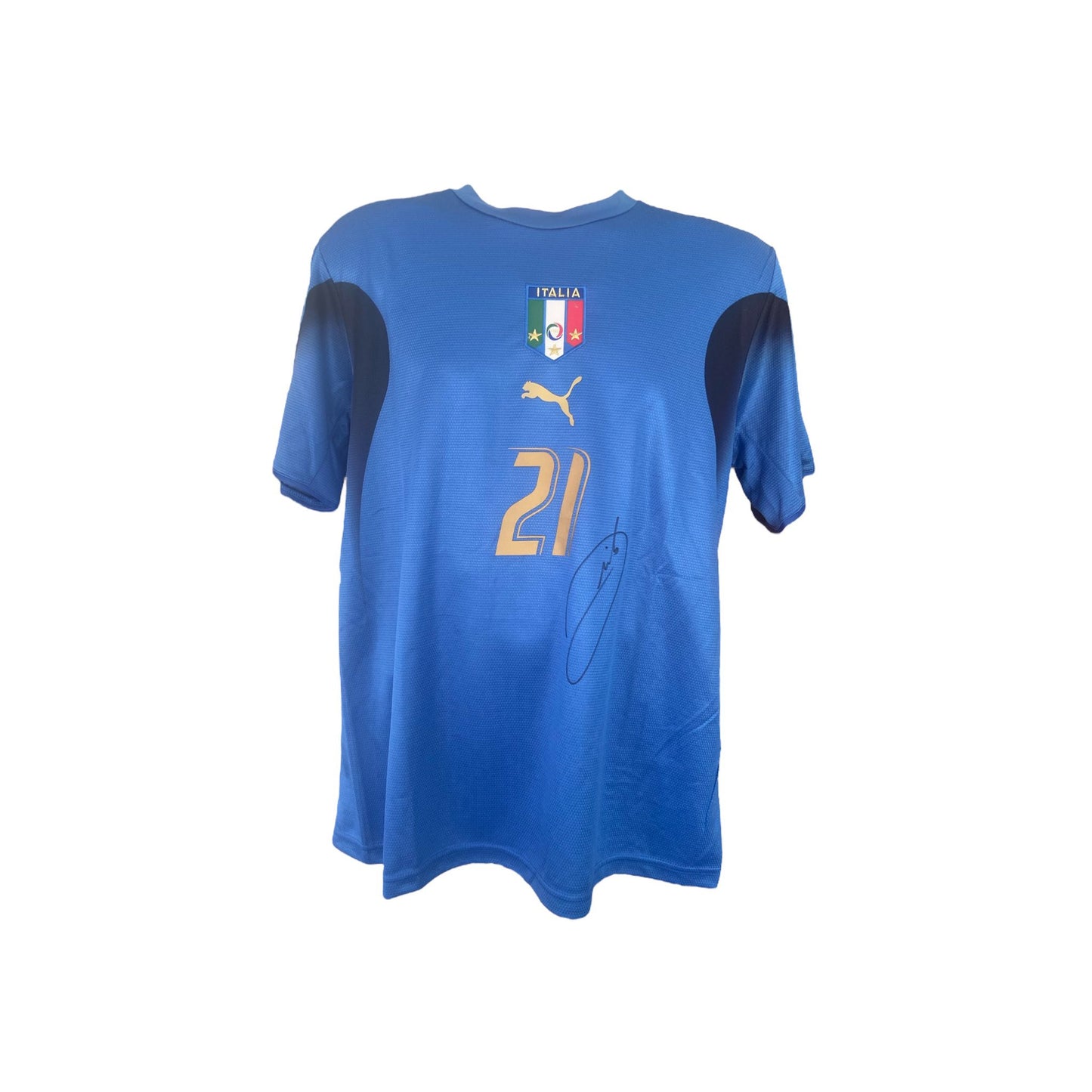 Andrea Pirlo hand signed Italy 2006 shirt