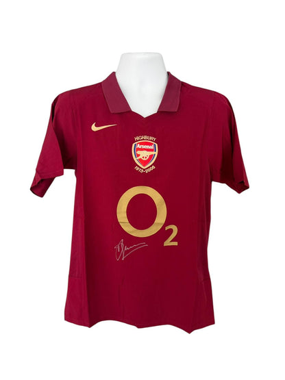 Dennis Bergkamp Hand Signed Arsenal 2005/06 Home shirt