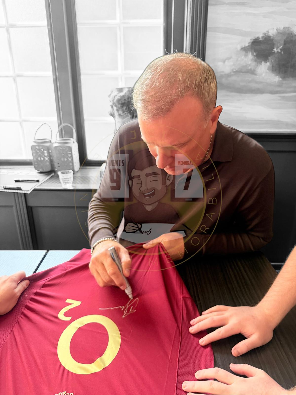 Dennis Bergkamp Hand Signed Arsenal 2005/06 Home shirt