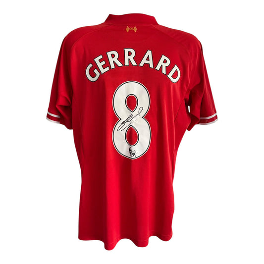 Steven Gerrard hand signed 2013/14 shirt