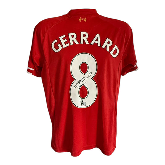 Steven Gerrard hand signed 2013/14 shirt