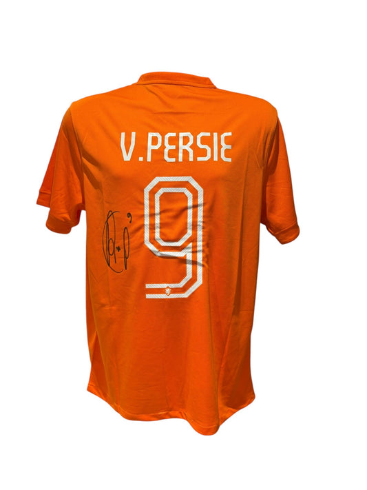 Robin Van Persie Hand signed Netherlands 2014 home shirt