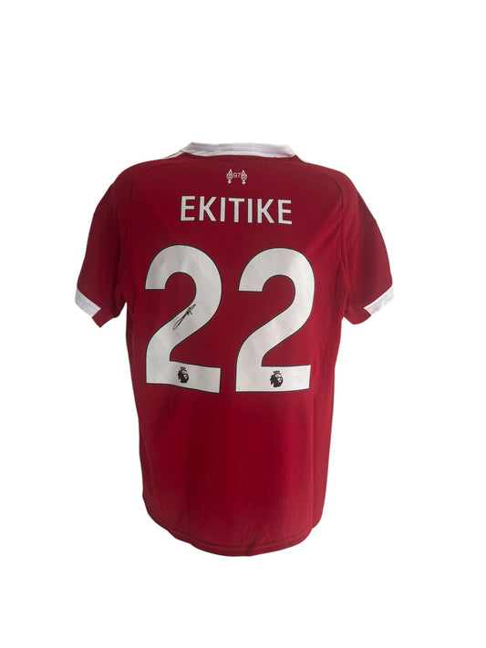 Hugo Ekitike hand signed 25/26 home shirt