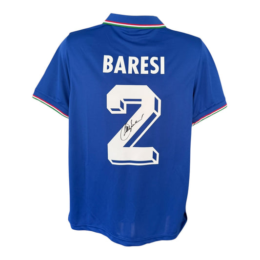 Franco Baresi hand signed Italy 1990 Shirt