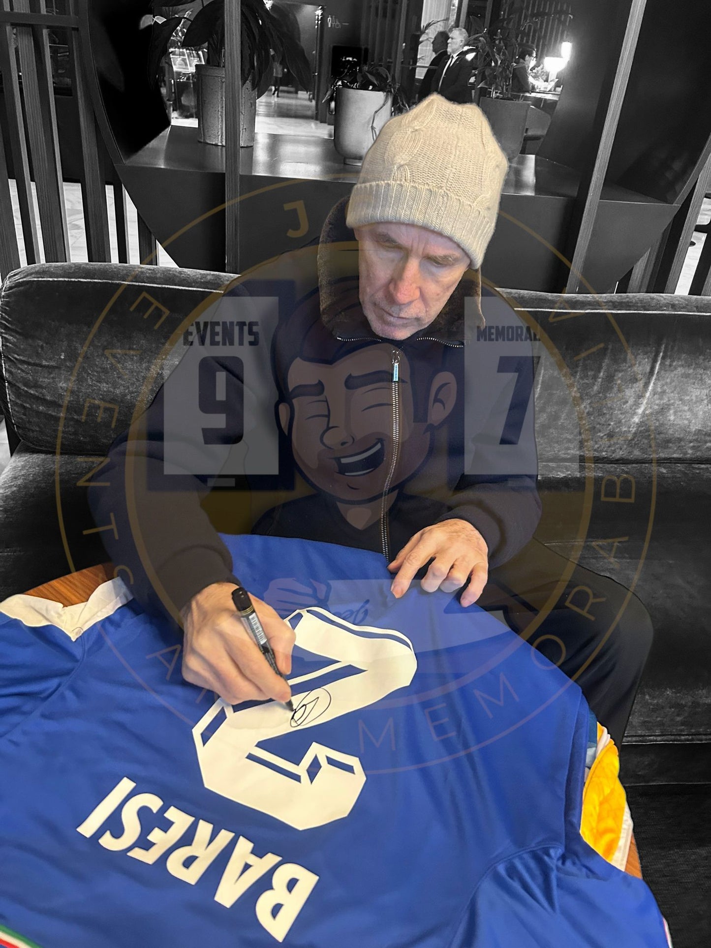 Franco Baresi hand signed Italy 1990 Shirt