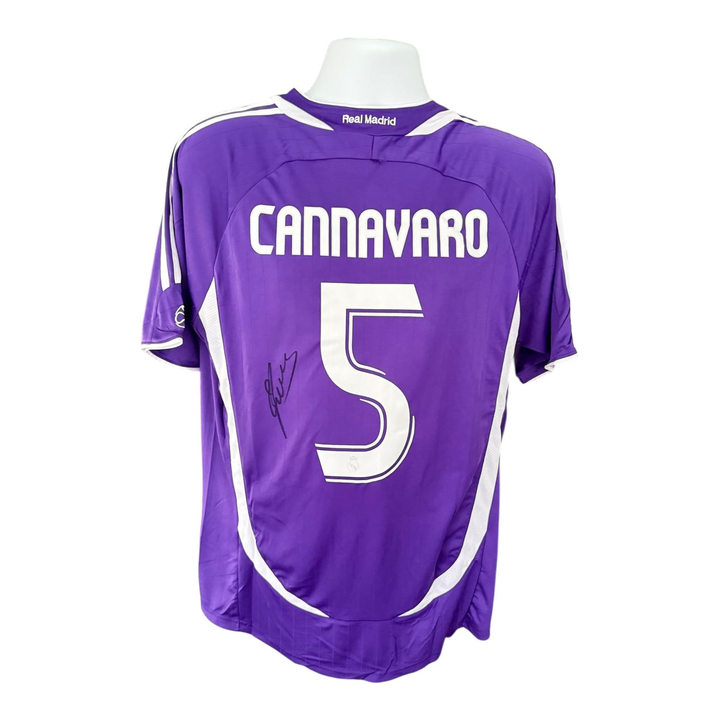 Fabio Cannavaro hand signed Real Madrid shirt