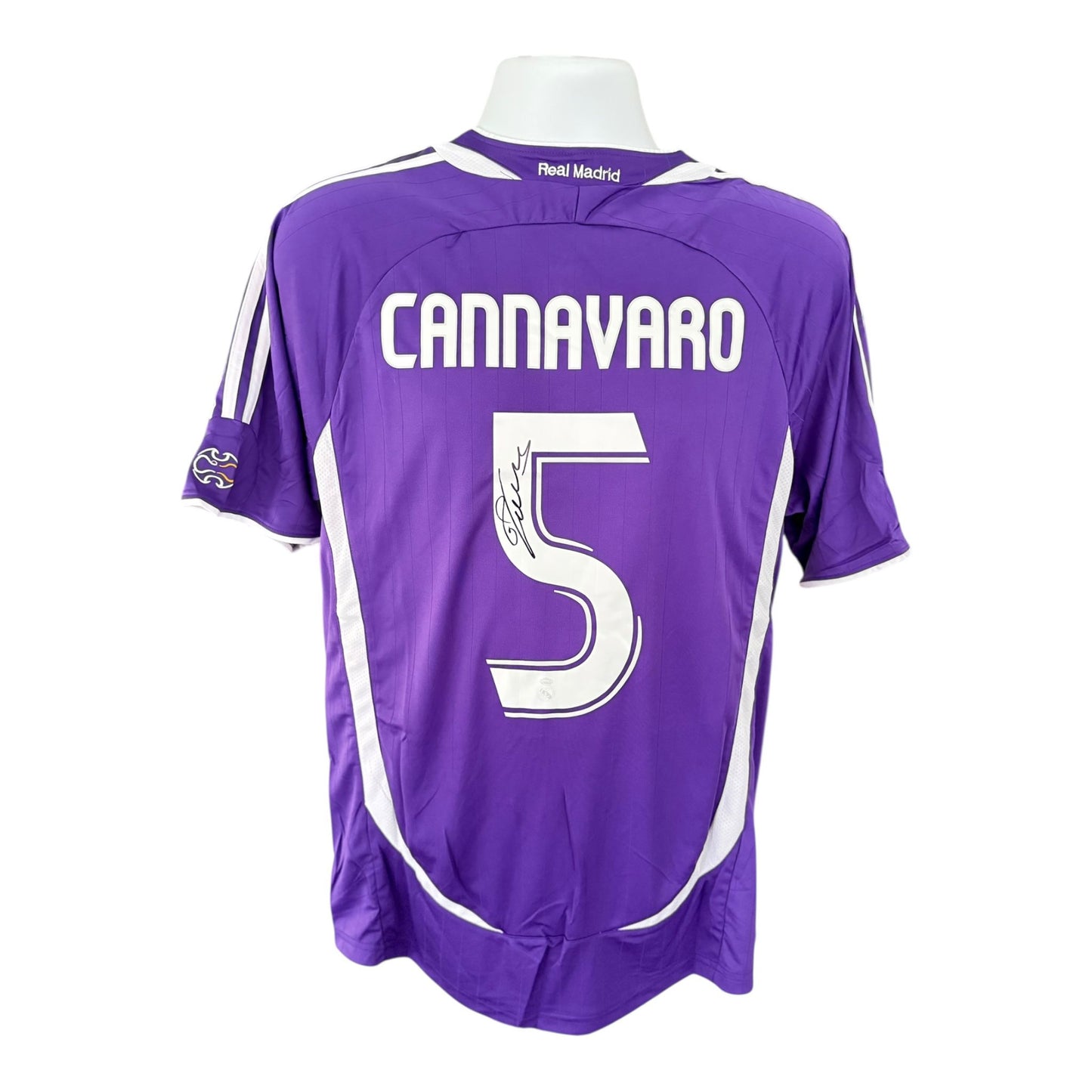 Fabio Cannavaro hand signed Real Madrid shirt