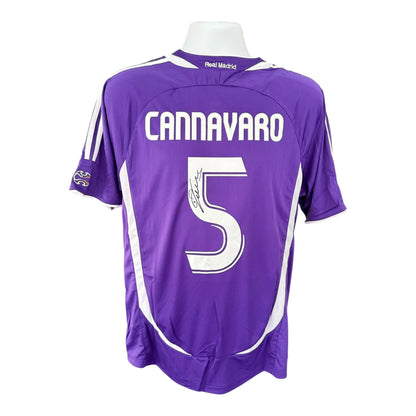 Fabio Cannavaro hand signed Real Madrid shirt