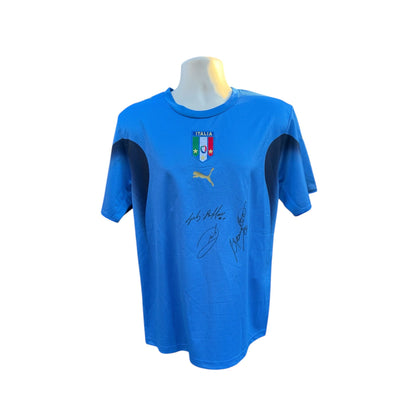 Totti, Buffon and Pirlo multi signed 2006 final shirt
