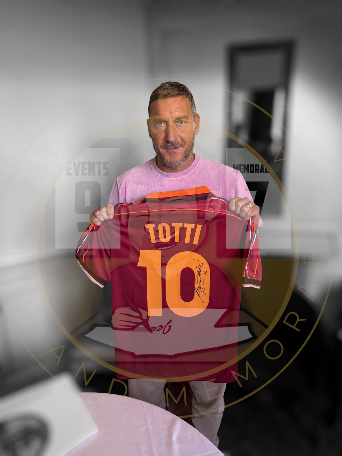 Francesco Totti hand signed 1998-99 AS Roma shirt