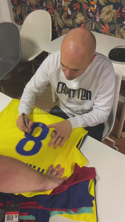 Andrés Iniesta hand signed shirt