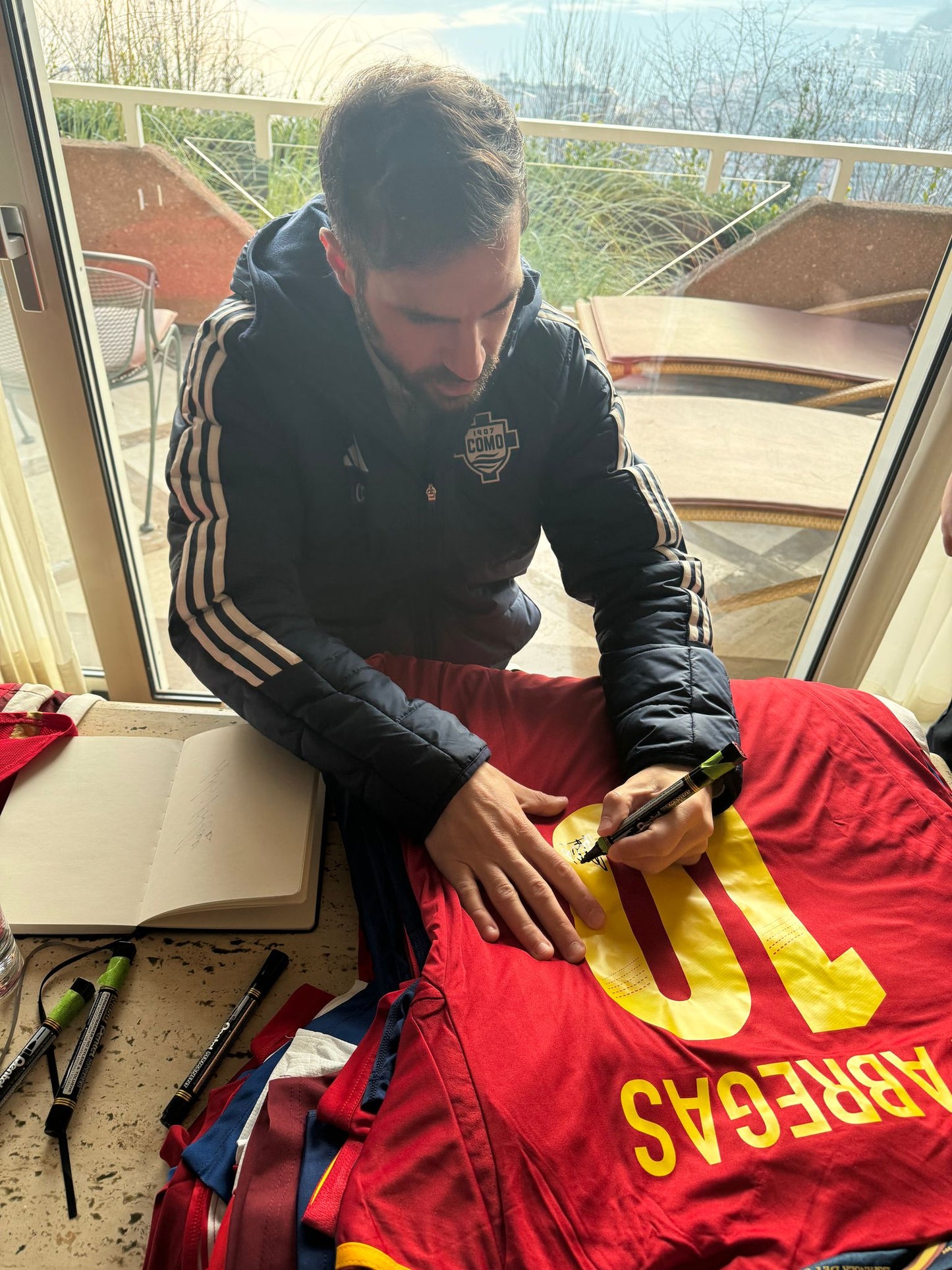 Cesc Fabregas hand signed Spain 2012 shirt