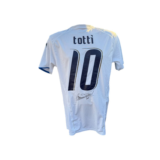 Francesco Totti Front signed Italy shirt