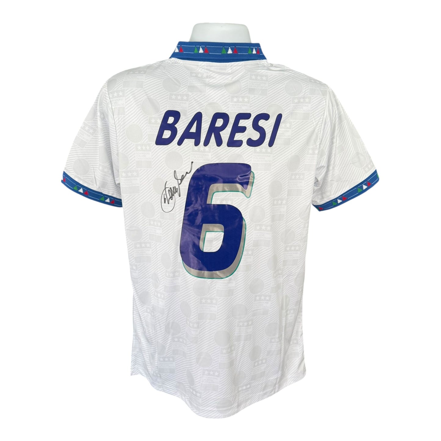 Franco Baresi hand signed Italy 94 Shirt